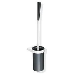 Hewi System 800 K Toilettenbürstengarnitur 800.20.2009992 Behälter Kunststoff, Halter und Bürstenstiel reinweiß, anthrazitgrau