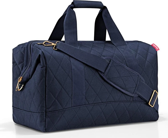 reisenthel Reisetasche allrounder L rhombus midnight gold Kunstfaser blau MT4110
