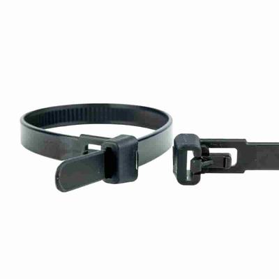 Kabelbinder, 100 Stk. wiederlösbar, 150x7,6mm, schwarz