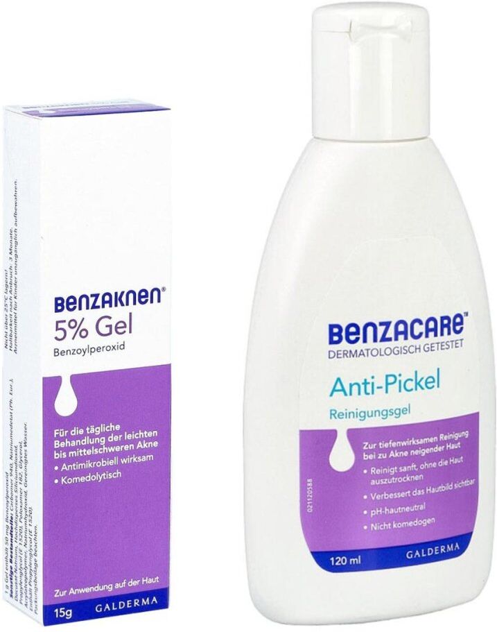 Benzaknen 5% + Benzacare Anti-Pickel Reinigungsgel