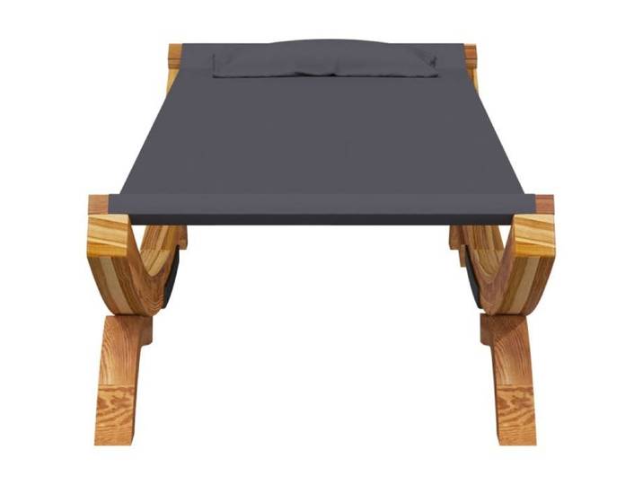 Bon plan  Chaise Longue/Transat - JILI HOT - Lit de repos extérieur 100x188 5x44cm Bois courbé Anthracite - Pour Jardin