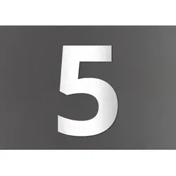 Design Edelstahl-Hausnummern - fein gebürstet 5 kaufen