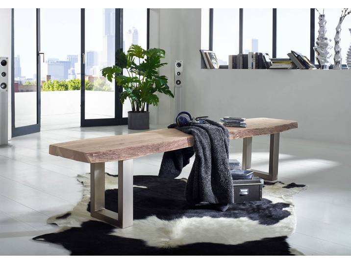 Banc 155x38 Acacia laqué Natural stone FREEFORM #132