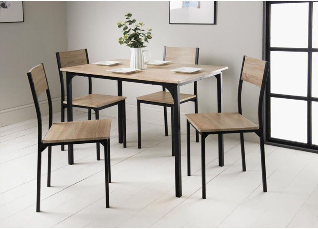 17 Stories Sitare 4 - Person Dining Set Brown 4