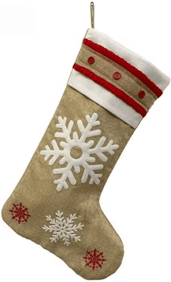 Inspire Curations Country Style Christmas Linen Stocking Hanging Fireplace Tree Decoration a 1pc