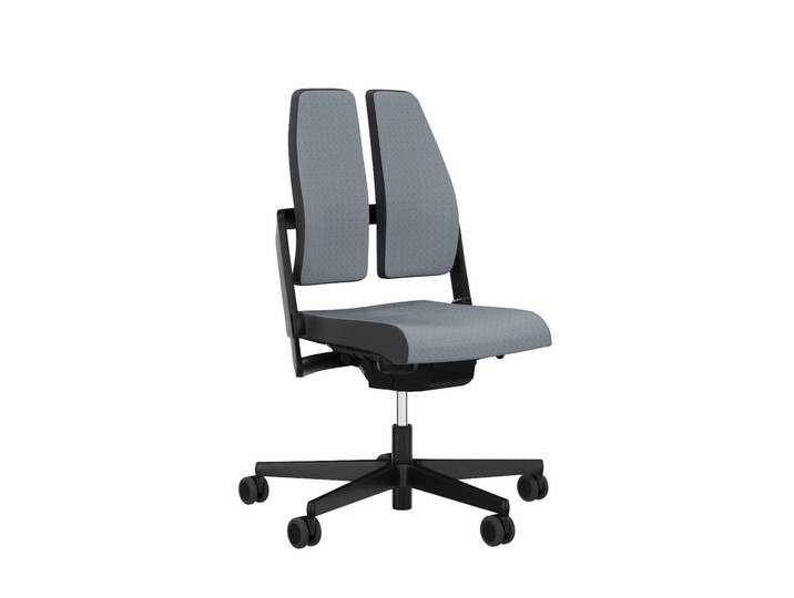 Office chair SitagXilium DuoBack swissmade without armrests, Gray, New, Ergonomic chair - ideal for flexible working