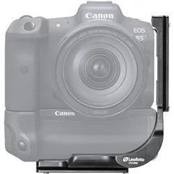 Leofoto L-Platte für Canon EOS R5 und R6 mit Griff, Stativ Zubehör, Schwarz