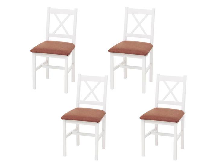 ESSZIMMERSTUHL Weiß, Orange 4er-Set
