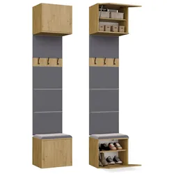 Garderobe Kleiderpaneel HAGA 1W EICHE ARTISAN