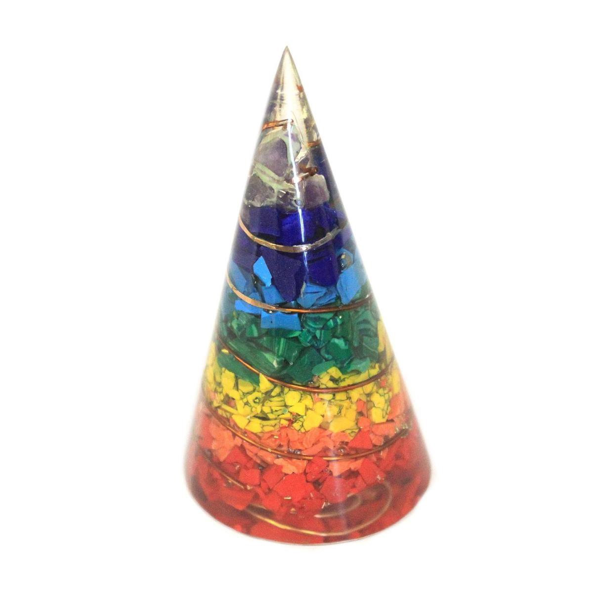 Orgonite Kegel Multi-chip 80 mm