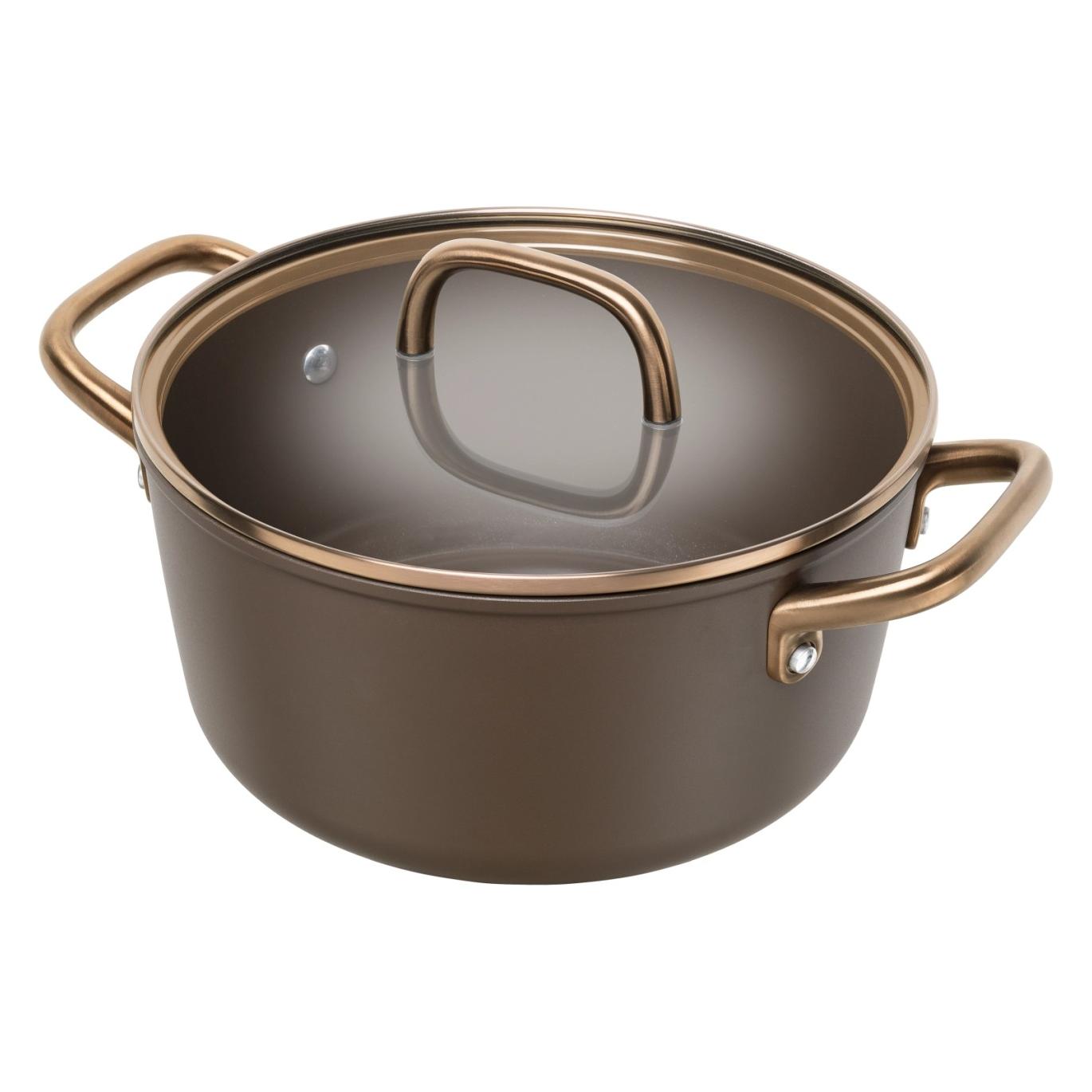 Zwilling Milano Kochtopf mit Glasdeckel 24cm Braun (Kochtopf, Aluminium, Edelstahl) (1012552)