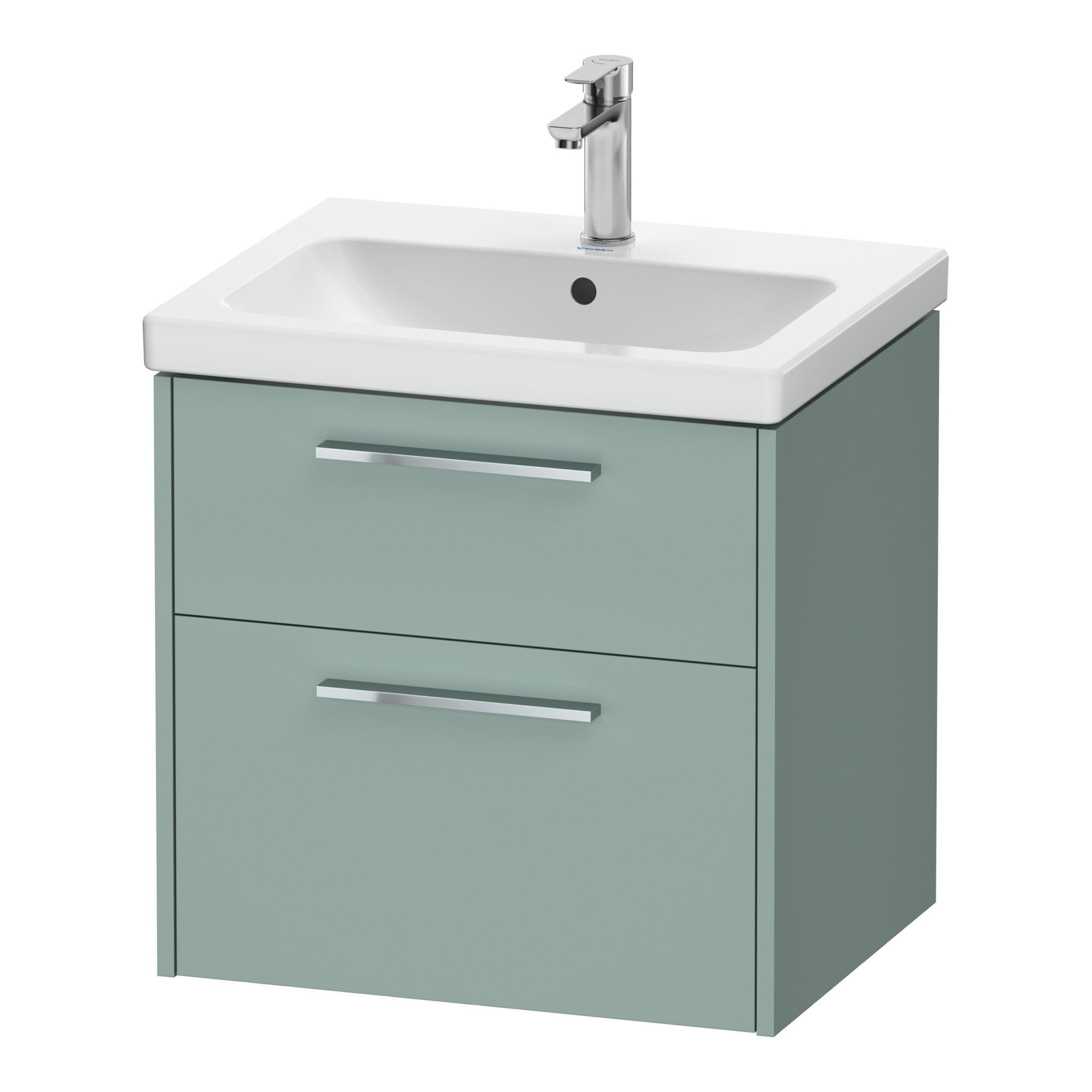 Duravit Waschtischunterschrank D-Code 58,4x55,5x46cm, 2 L, S, fjordg m, G chr (DC4670010HG0000)