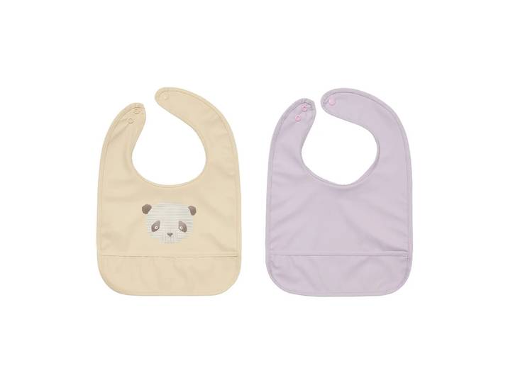 OYOY Lun Lun panda slabbetje 2-delig Vanilla-lavender