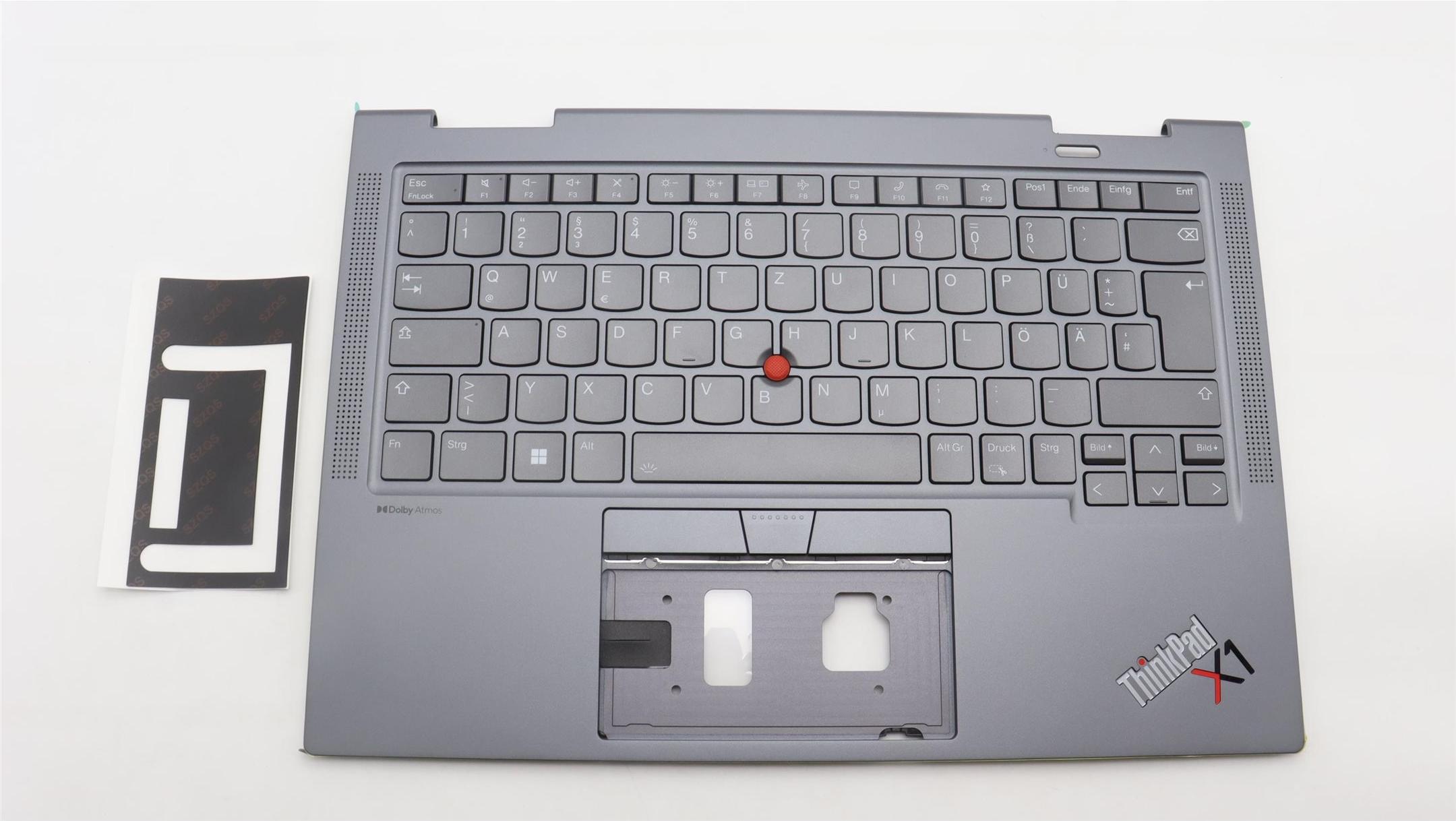 Lenovo 5M11H62420, Cover + keyboard, Tastatur mit Hintergrundbeleuchtung, Lenovo, ThinkPad X1 Yoga 8th Gen