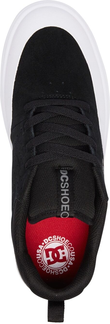 Skateschuh DC SHOES "DC Infinite S", Herren, Gr. 6(38), schwarz-weiss (schwarz, weiß), Obermaterial: Leder [Kuh] / Futter: Textil / Aussensohle: Gummi., Schuhe Skateschuh schwarz, weiß 6(38)