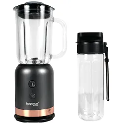 hagenuk 2in1 Standmixer-To-Go, anthrazit-roségold, 0,6 l, 350 W, Standmixer, Gold, Grau