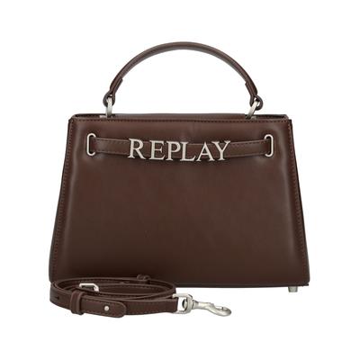Henkeltasche REPLAY "Replay Taschen Lederimitat", Damen, Gr. onesize, braun, Lederimitat, Taschen