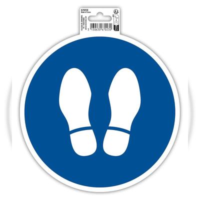 Exacompta 67023E Hinweisschild, Halt, PVC, selbstklebend und rutschfest, 20cm - Blau