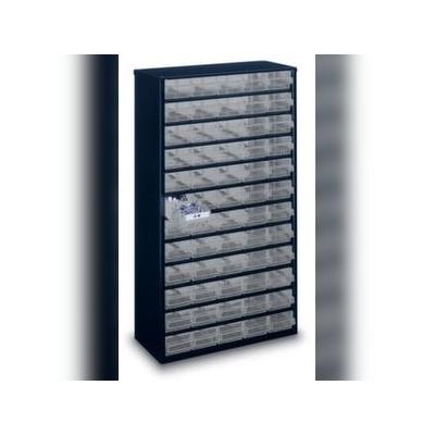 raaco Klarsicht-Magazin, HxBxT 555x307x150mm, 60 Schubladen, Gehäuse Stahlblech