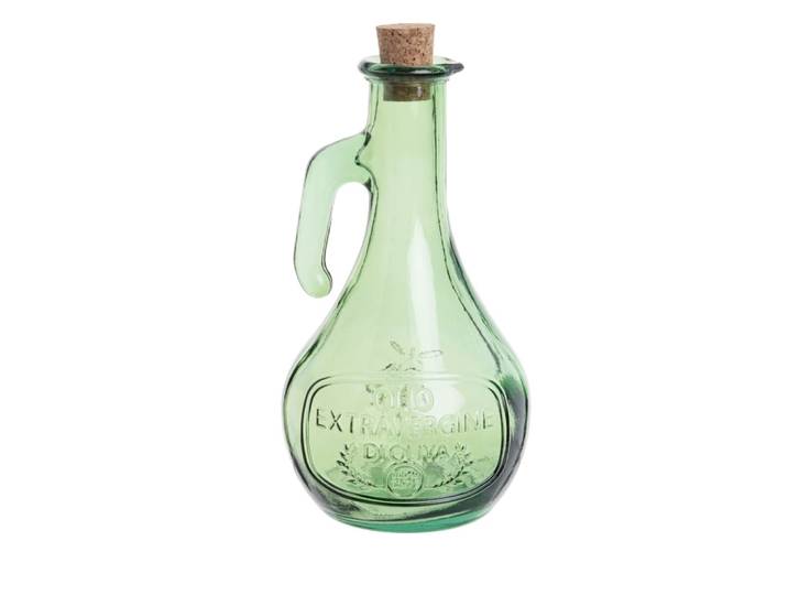 Ölflasche aus recyceltem Glas, grün