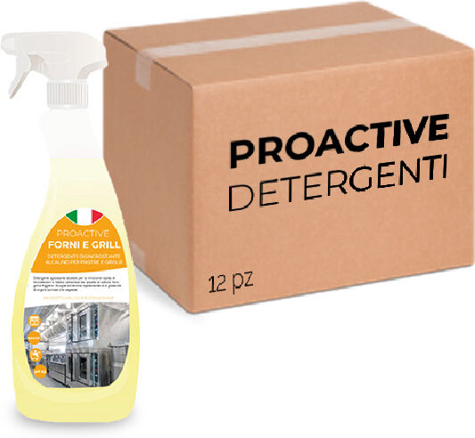 ProActive Detergenti Scatola 12 pezzi di detergente disincrostante per forni e piastre ProActive 750 ml