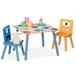 relaxdays 3-teilige Kindersitzgruppe Monster-Motiv