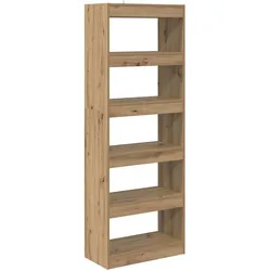 vidaXL Bücherregal Eiche handwerklich 60 x 30 x 166 cm Holzwerkstoff