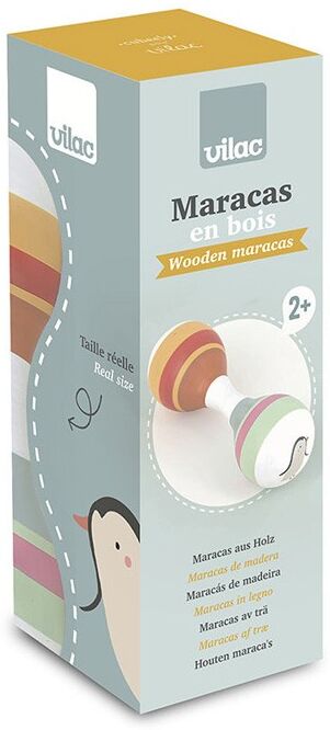 Maracas en bois Les animaux du monde Sarah Betz - Vilac