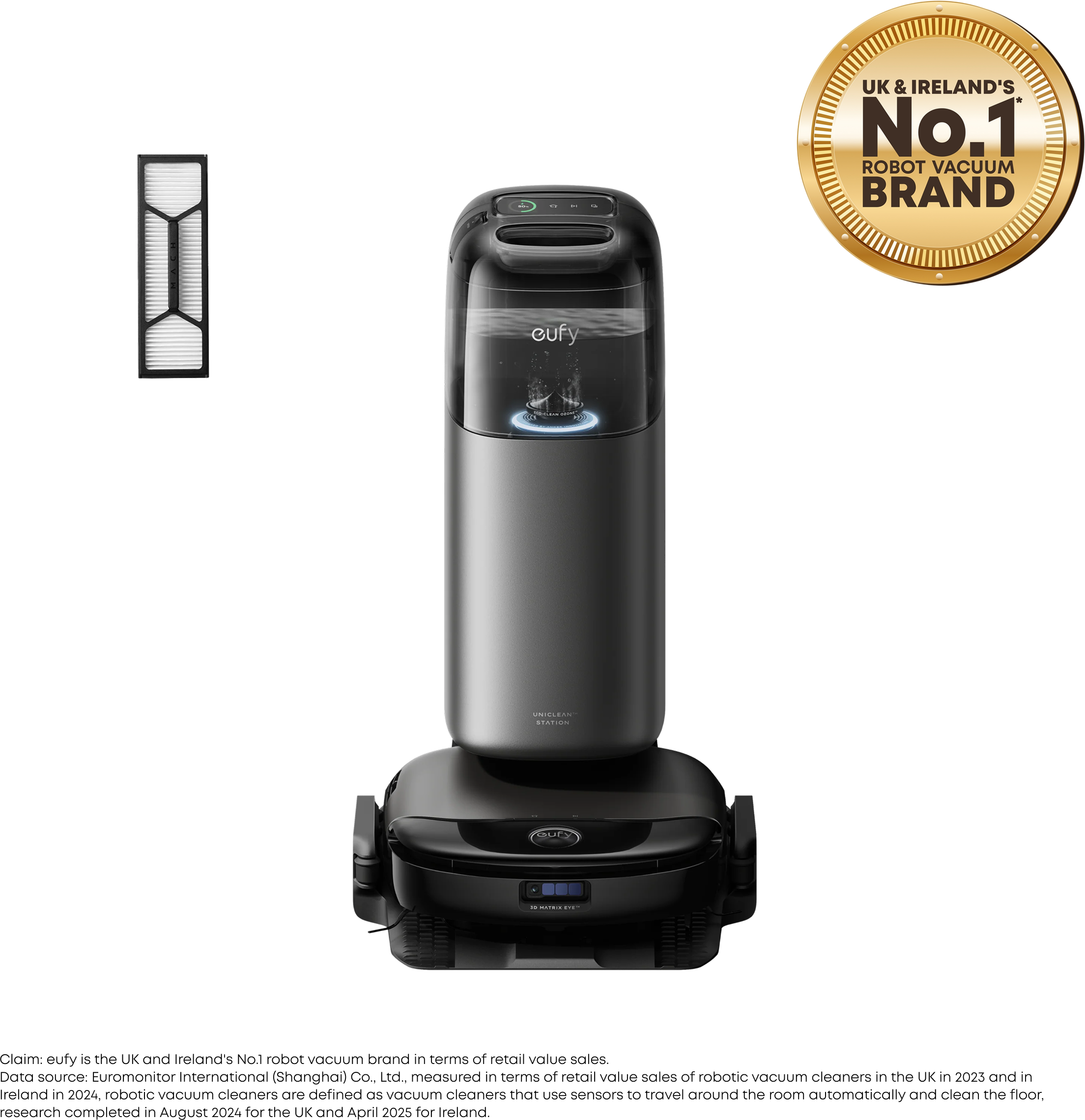 eufy Robot Vacuum Omni S1 Pro + Filters Black
