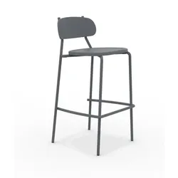 Fox Outdoor Barstuhl mit Rückenlehne antik grau AG