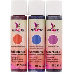 Seifenfarben-Set, rot, violett, blau