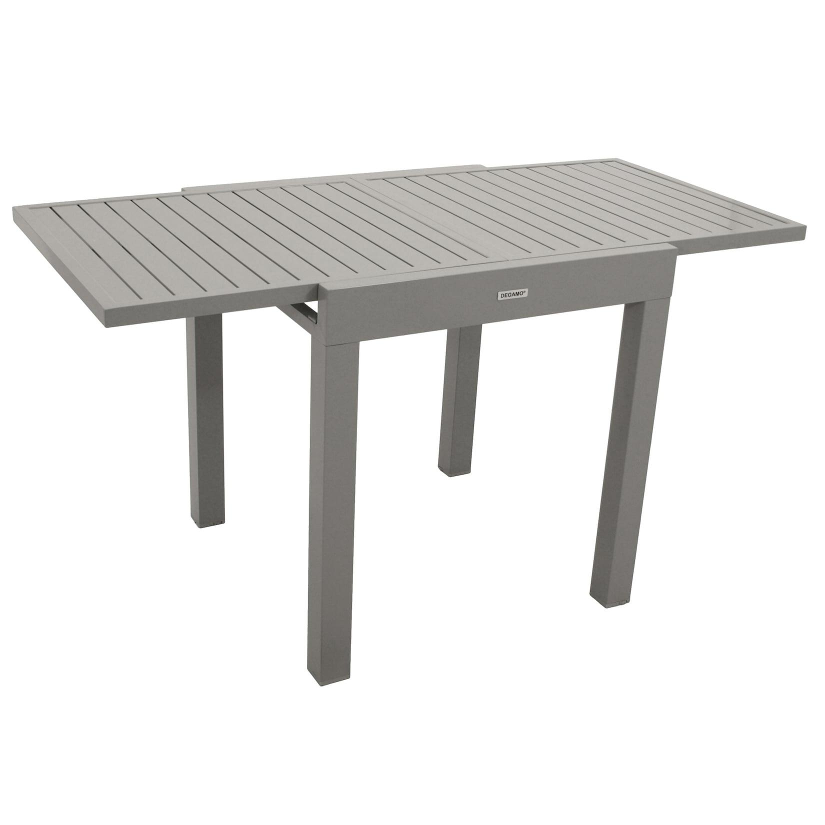 Balkon-Ausziehtisch TIRANA 70/140x70cm, Aluminium silbergrau