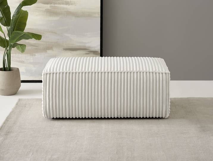 Hocker GOODPRODUCT FINNLEY Cord, Polsterhocker , beige (hellbeige), B:102cm H:42cm T:69cm, Bezugstoff 100% PES ;Gramatur 400g/qm +/- 5%, Hocker, Hocker, passend zur Polster-Serie Finnley