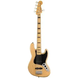 Squier Classic Vibe 70s Jazz Bass V Natural (E-Gitarre, Ahorn, Pappel), Gitarre, Braun