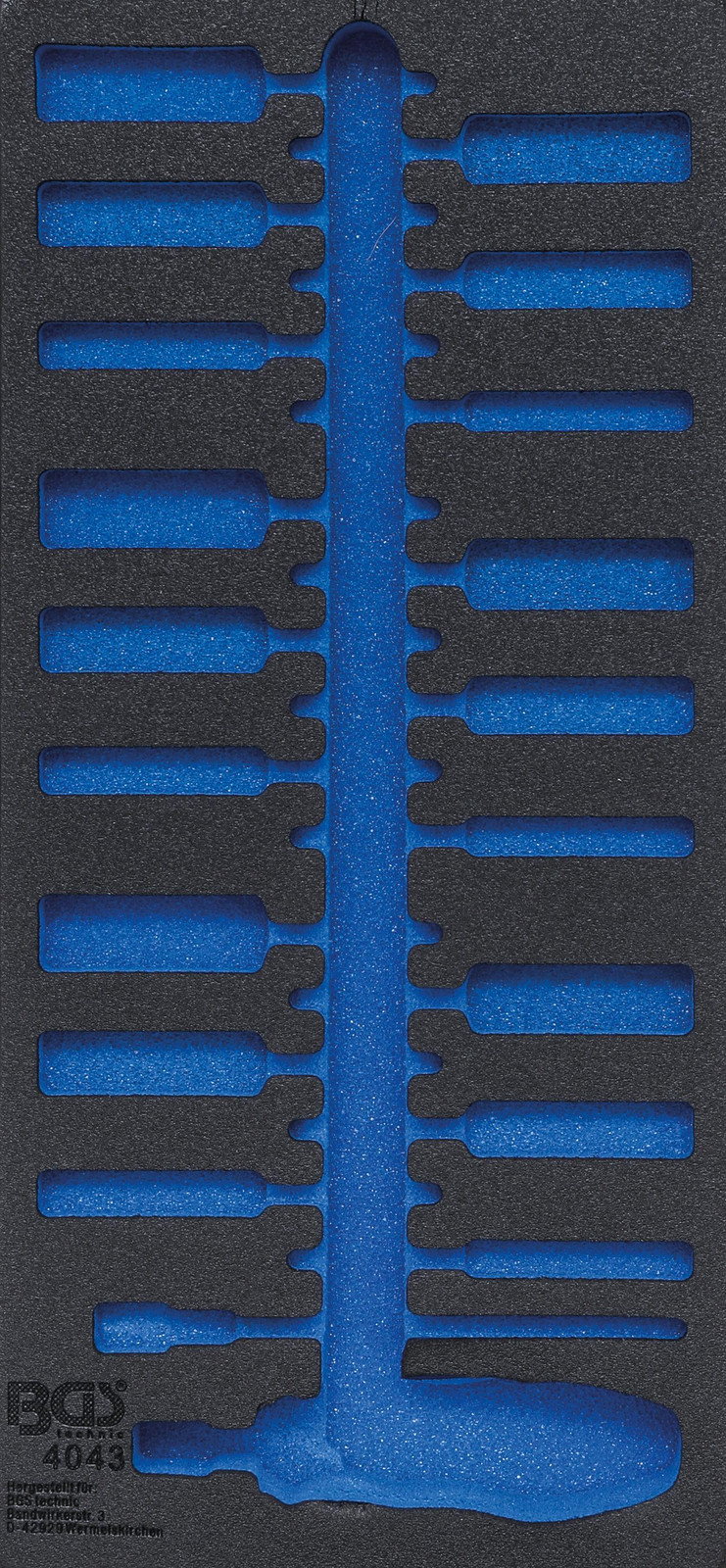 BGS Technic 4043-1 1/3 Inzetstuk voor werkplaatswagen, leer, 20-delig assortiment borstels