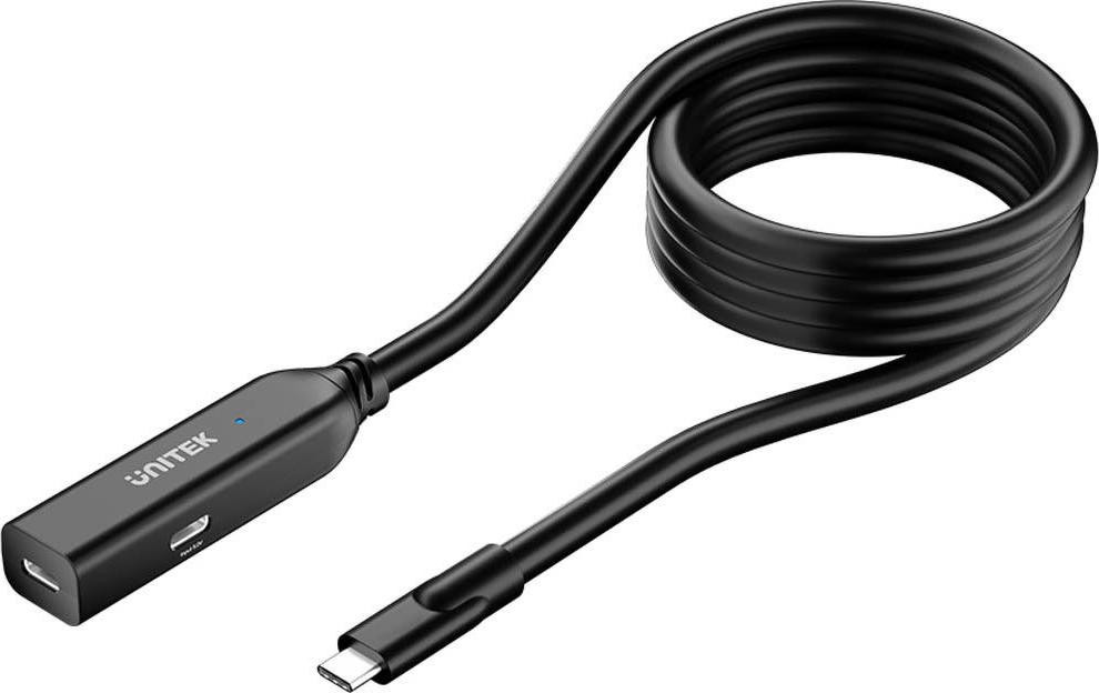 Unitek U1335ABK01 USB-C naar USB-C kabel, 5 meter, zwart