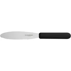 Schneider - Streichmesser mit Wellenschliff, Griff schwarz, 9 cm