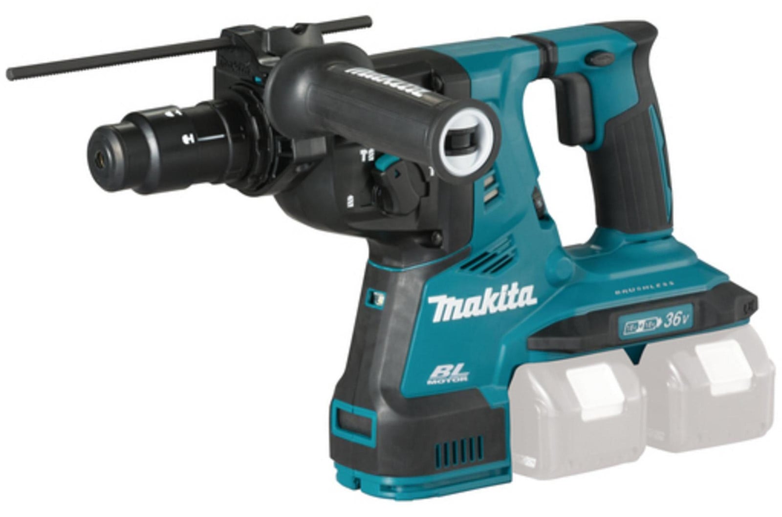 Makita Accu-combinihamer DHR283ZJU SDS-PLUS, 36 Volt (2x18V), blauw/zwart