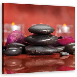 WANDBILD zen steine rot hintergrund