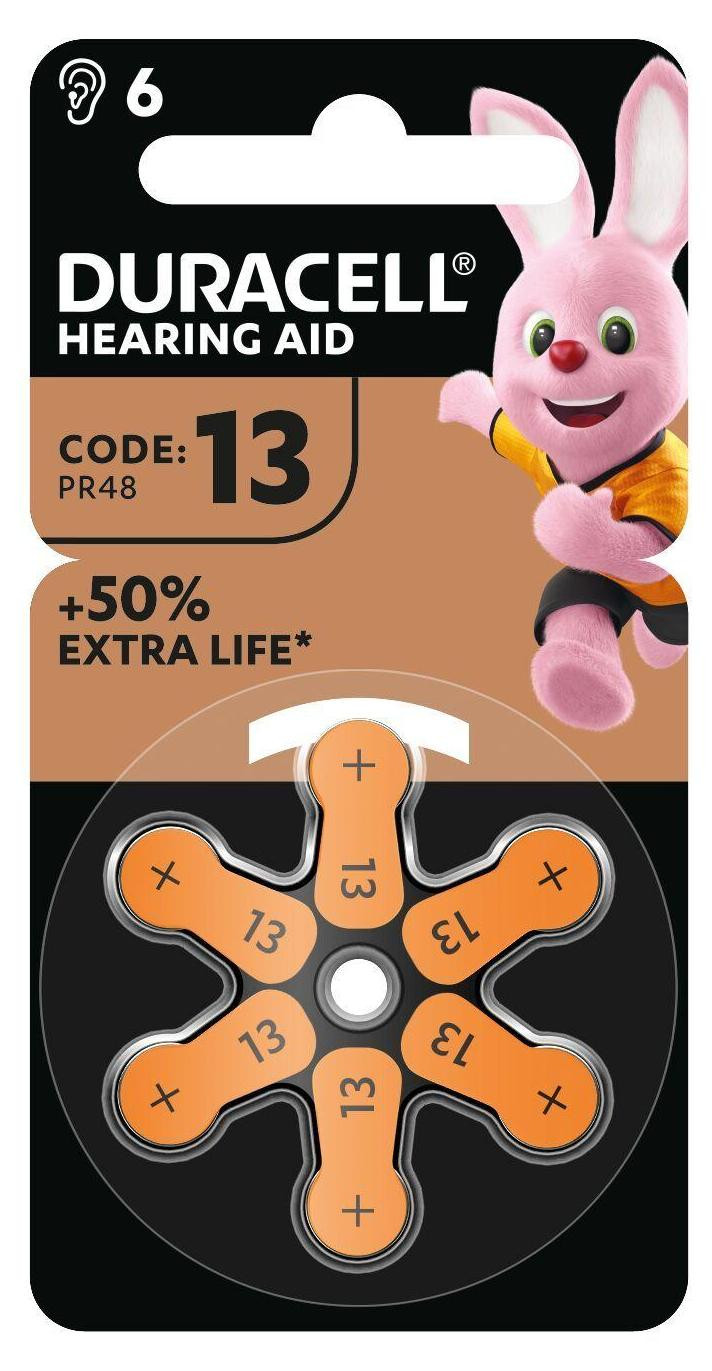 Duracell Hörgeräte Batterijen EasyTab 13 (PR48) - 6 stuks