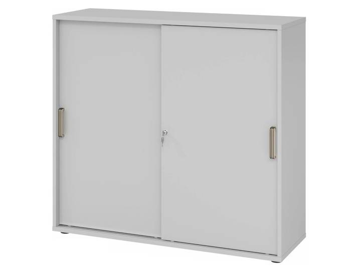 BETA S 1753S Schiebetürenschrank 3 OH Streifengriff Kunststoff Grau