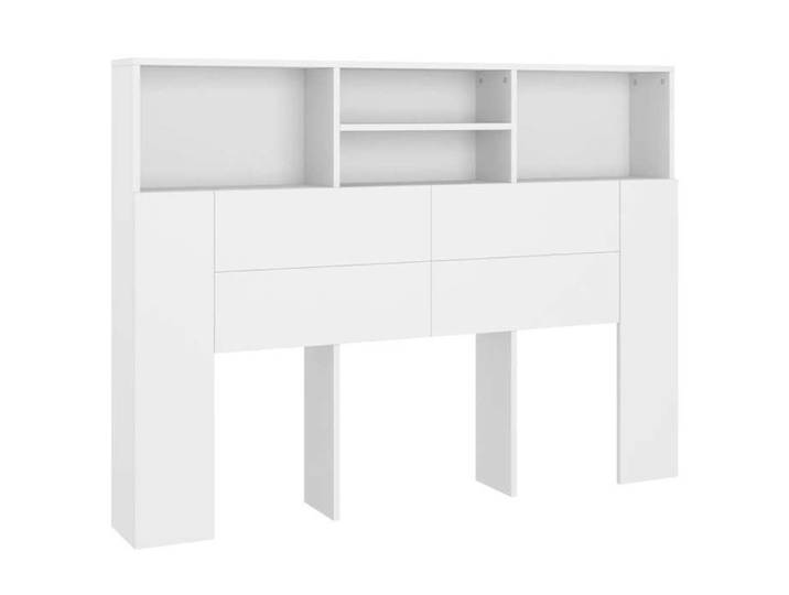 Promo 2026  Armoire de tête de lit pour Lit 2 personnes - Armoire à tête de lit Blanc 140x19x103 5cm 3777377