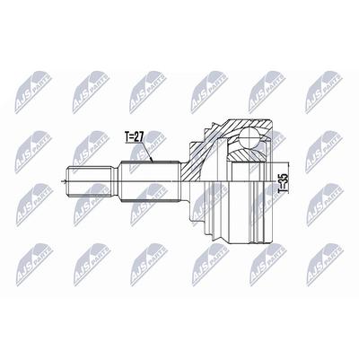 Nty Gelenksatz, Antriebswelle [Hersteller-Nr. NPZ-RE-058] für Renault