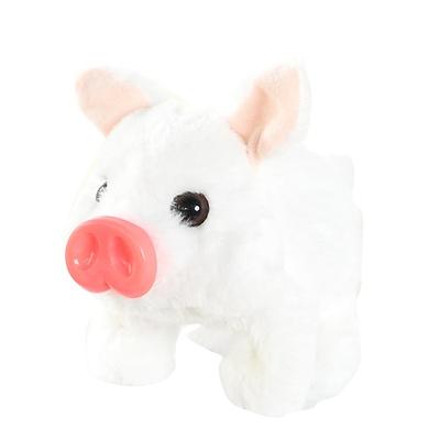 Elektrisches Schwein, realistisches Plüschspielzeug, laufendes, interaktives Schweinchen, krabbelndes, elektronisches Plüschschwein, das läuft, mit dem Schwanz wedelt, mit der Nase wackelt und