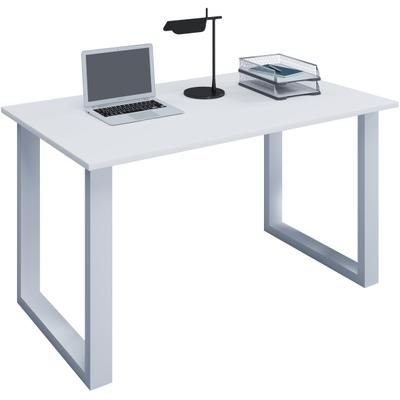 Schreibtisch VCM "Schreibtisch Bürotisch Computertisch 110x80 Lona U", weiß (weiß, weiß), B:110cm T:80cm, Tische, Schreibtisch