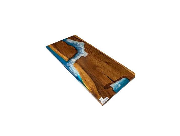 Xlmoebel Esstisch Esstisch mit Epoxidharz im Ozean Fluss Design (Esstisch, 1-St., Epoxid Esstisch), Hergestellt in Europa