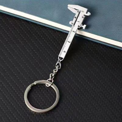 Movable Ruler Vernier Caliper, Mini Metal Ruler Key Chain, Creative Gift Tool Movable Ruler Vernier Caliper, Mini Metal Ruler Key Chain, Creative Gift Tool