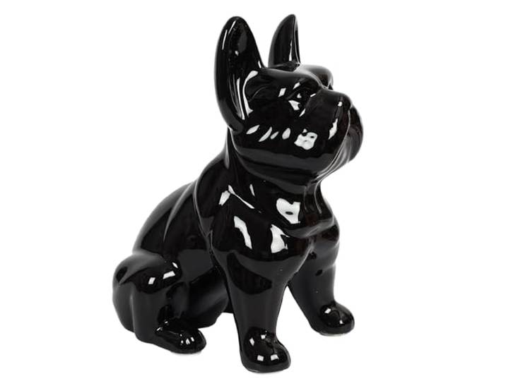 THE HOME DECO FACTORY Sculptuur bulldog, keramiek, 30 cm, zwart