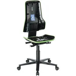 Bimos, Bürostuhl, Arbeitsstuhl Neon 2, mit Rollen, ESD, Permanentkontakt, grün (45 - 62 cm)