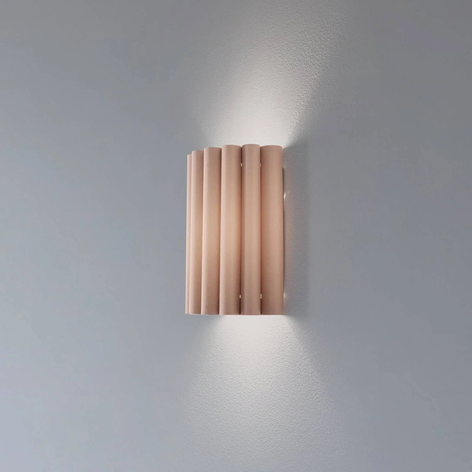 Duolla Wandlamp Aria voor woon- en eetkamer, Bruin/Roest, Textiel